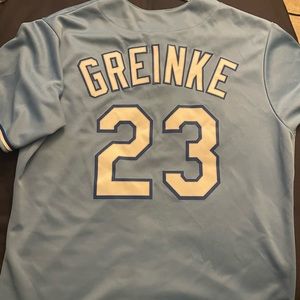 Extremely rare Royals Zack greinke cry young jersey!! Size large new